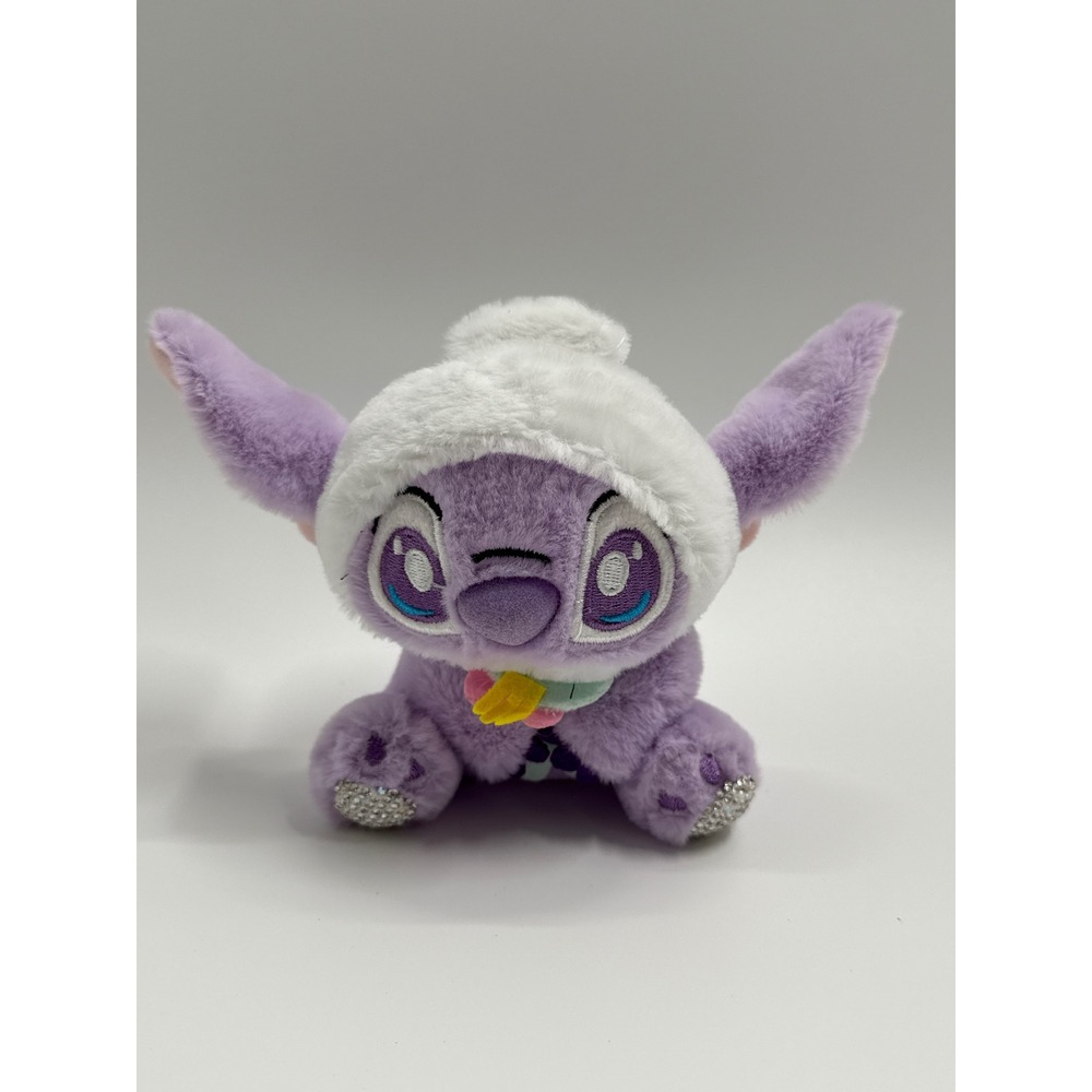 Disney Stitch Plush Purple with Scrump Doll Rhinestone Feet White Hood 6 Inch